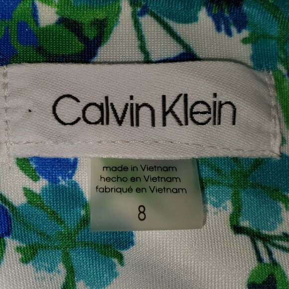 WOMENS CALVIN KLEIN FLORAL DRESS  SIZE 8 - Picture 4 of 4